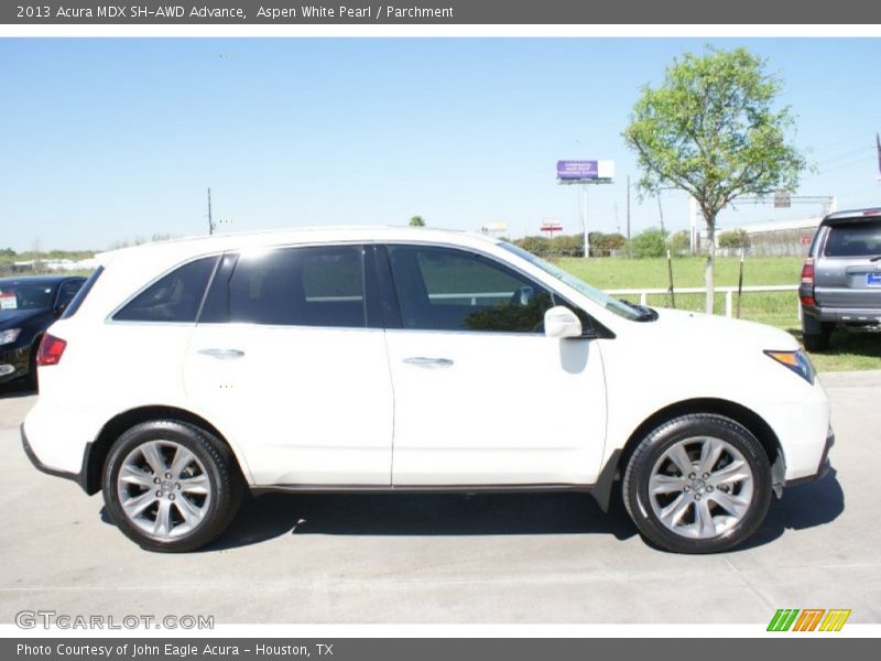 Aspen White Pearl / Parchment 2013 Acura MDX SH-AWD Advance