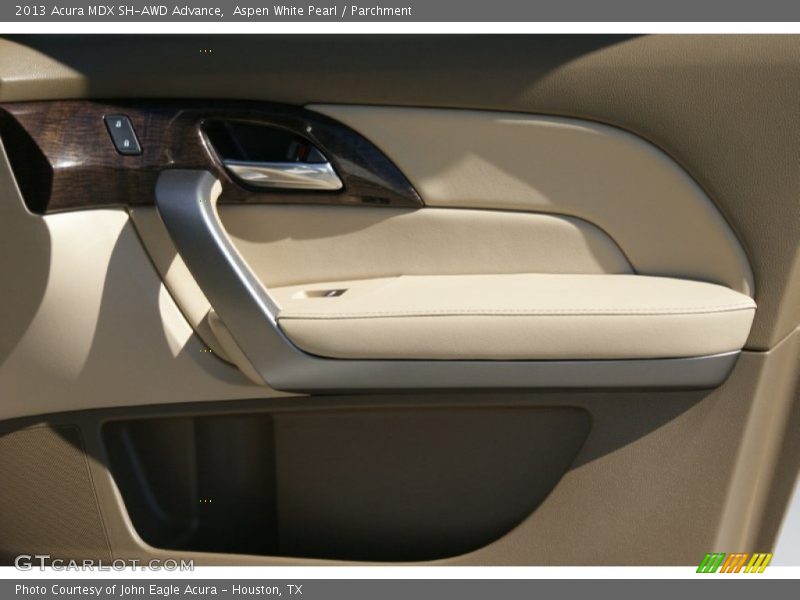 Aspen White Pearl / Parchment 2013 Acura MDX SH-AWD Advance
