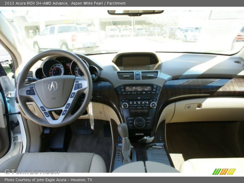 Aspen White Pearl / Parchment 2013 Acura MDX SH-AWD Advance