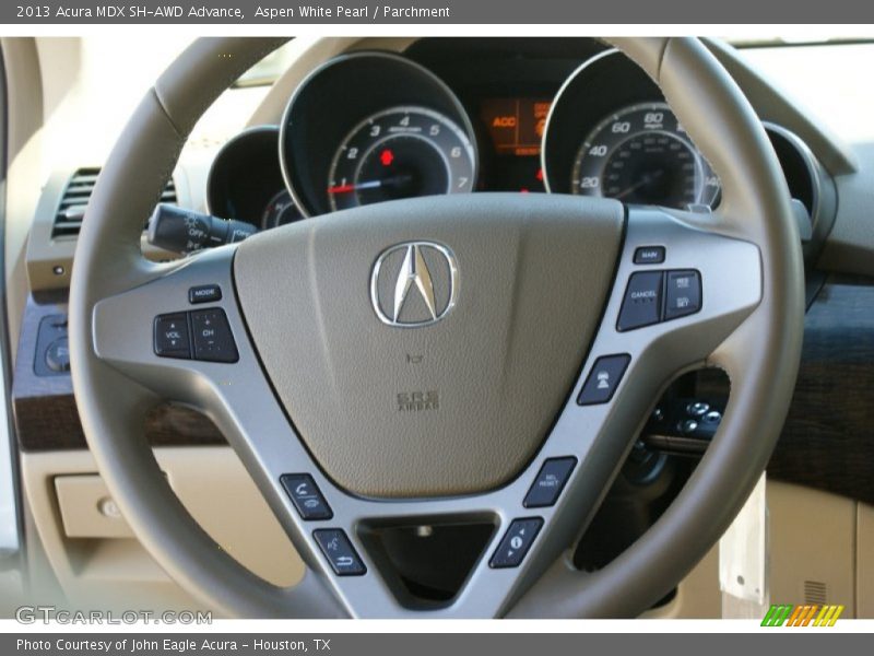 Aspen White Pearl / Parchment 2013 Acura MDX SH-AWD Advance