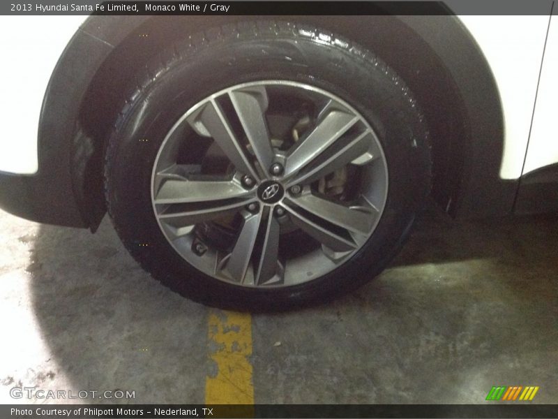 Monaco White / Gray 2013 Hyundai Santa Fe Limited
