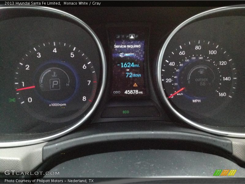 Monaco White / Gray 2013 Hyundai Santa Fe Limited