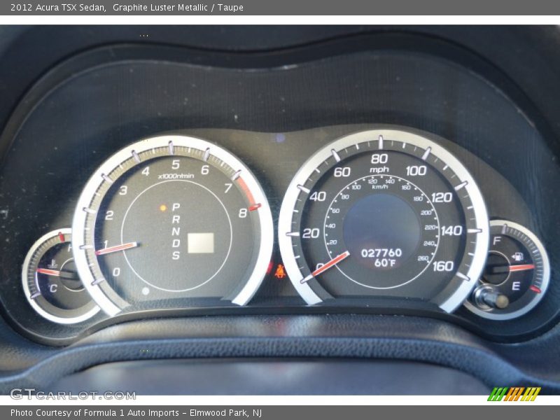 Graphite Luster Metallic / Taupe 2012 Acura TSX Sedan