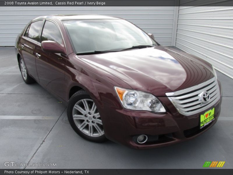 Cassis Red Pearl / Ivory Beige 2008 Toyota Avalon Limited