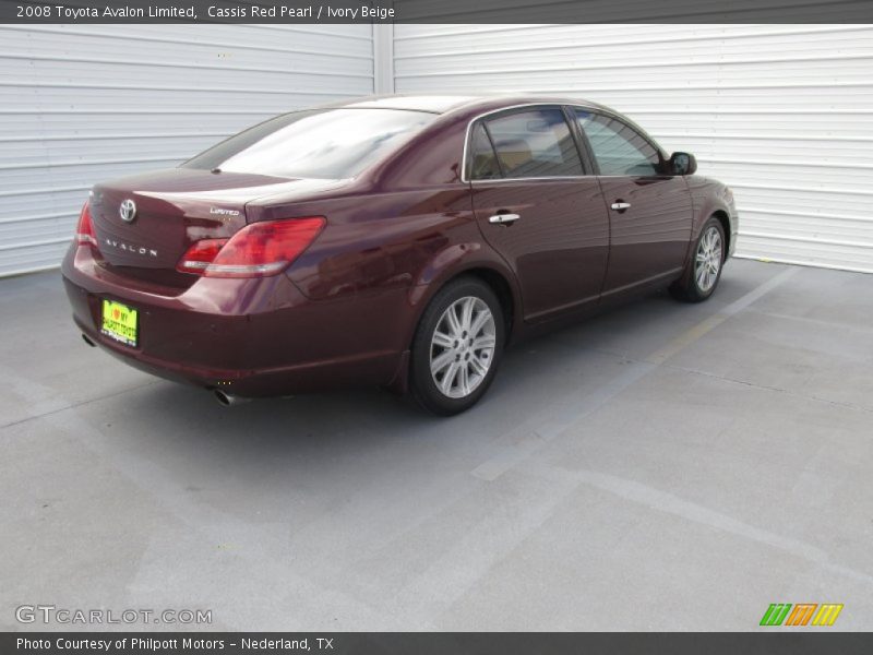 Cassis Red Pearl / Ivory Beige 2008 Toyota Avalon Limited