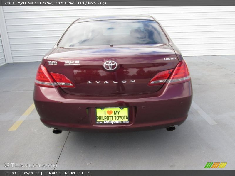 Cassis Red Pearl / Ivory Beige 2008 Toyota Avalon Limited