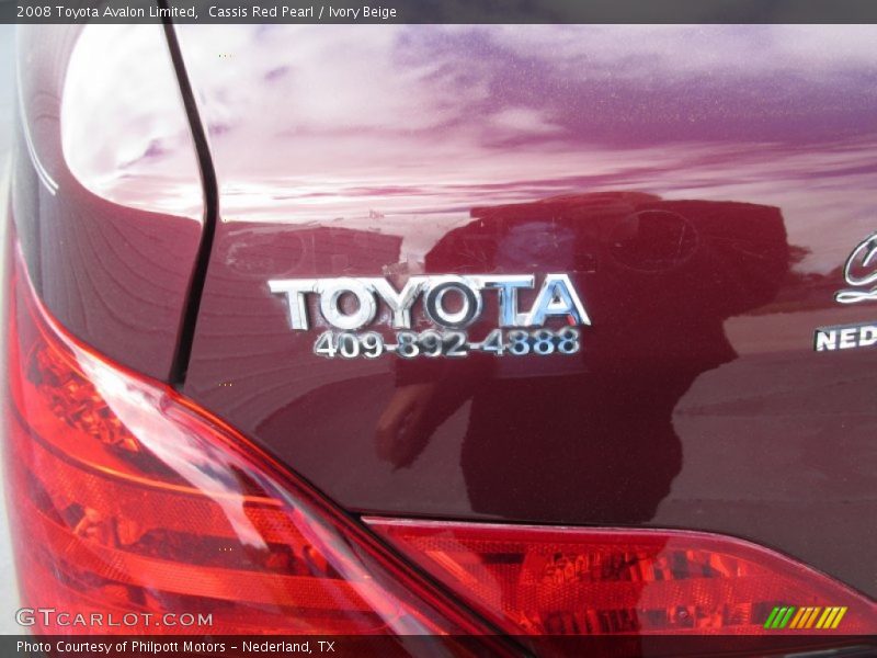 Cassis Red Pearl / Ivory Beige 2008 Toyota Avalon Limited
