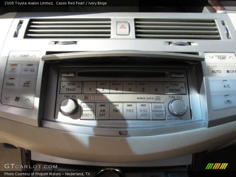 Cassis Red Pearl / Ivory Beige 2008 Toyota Avalon Limited