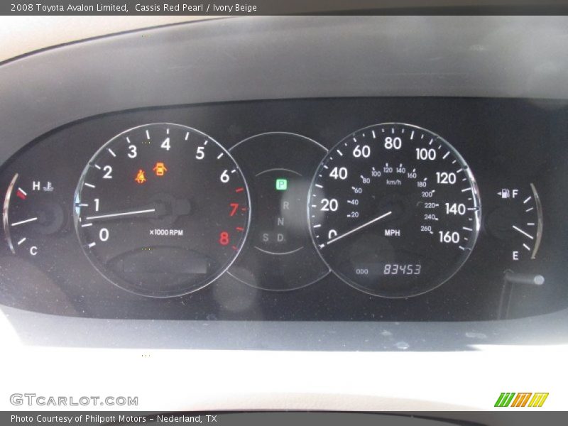  2008 Avalon Limited Limited Gauges