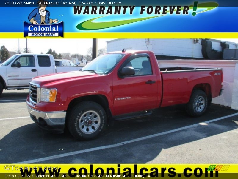 Fire Red / Dark Titanium 2008 GMC Sierra 1500 Regular Cab 4x4