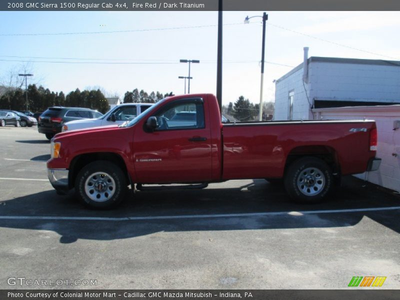 Fire Red / Dark Titanium 2008 GMC Sierra 1500 Regular Cab 4x4