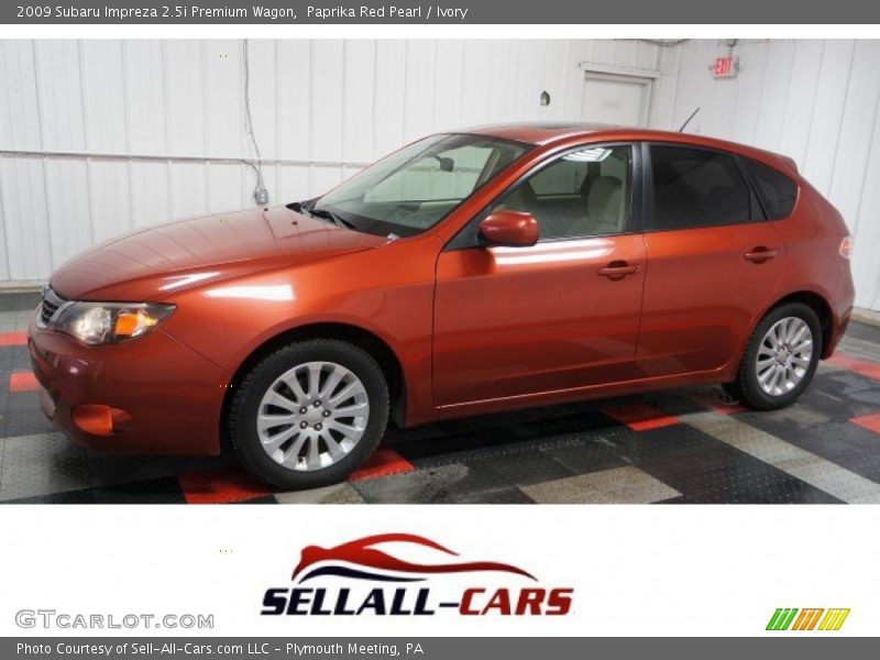 Paprika Red Pearl / Ivory 2009 Subaru Impreza 2.5i Premium Wagon