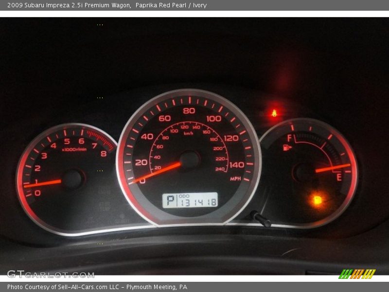 Paprika Red Pearl / Ivory 2009 Subaru Impreza 2.5i Premium Wagon