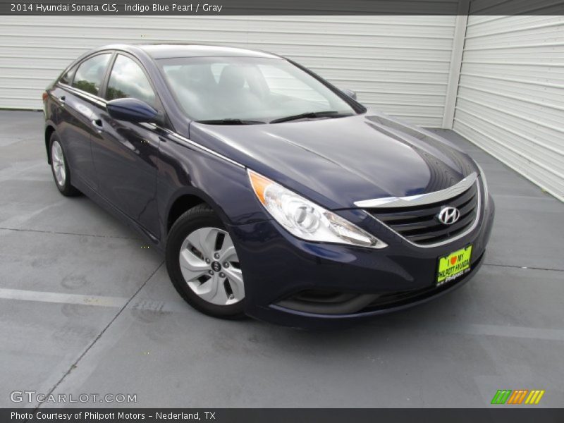 Indigo Blue Pearl / Gray 2014 Hyundai Sonata GLS