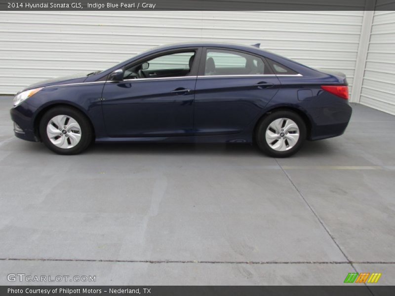 Indigo Blue Pearl / Gray 2014 Hyundai Sonata GLS