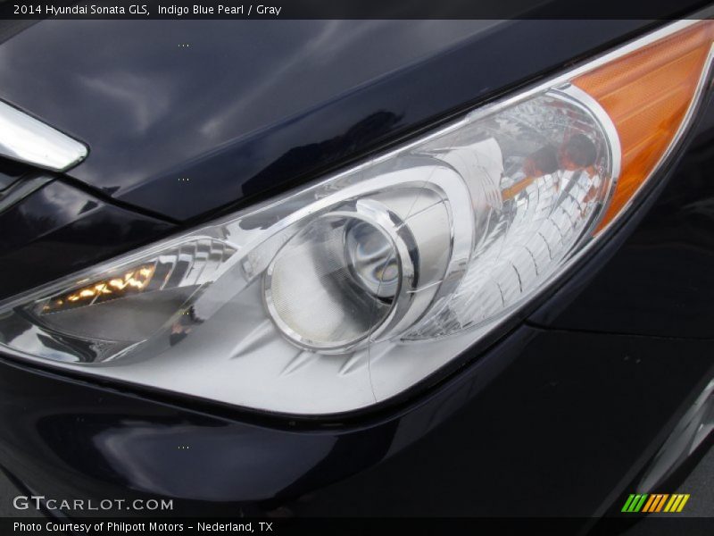 Indigo Blue Pearl / Gray 2014 Hyundai Sonata GLS