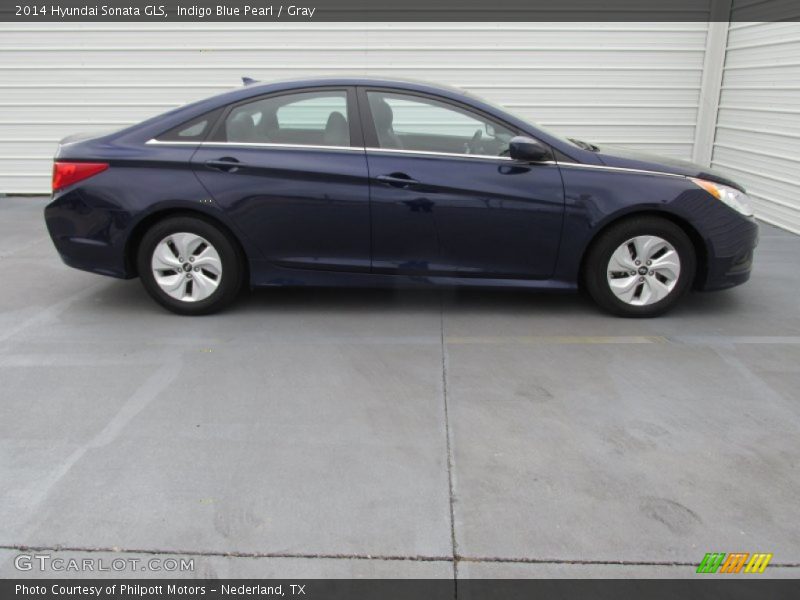 Indigo Blue Pearl / Gray 2014 Hyundai Sonata GLS