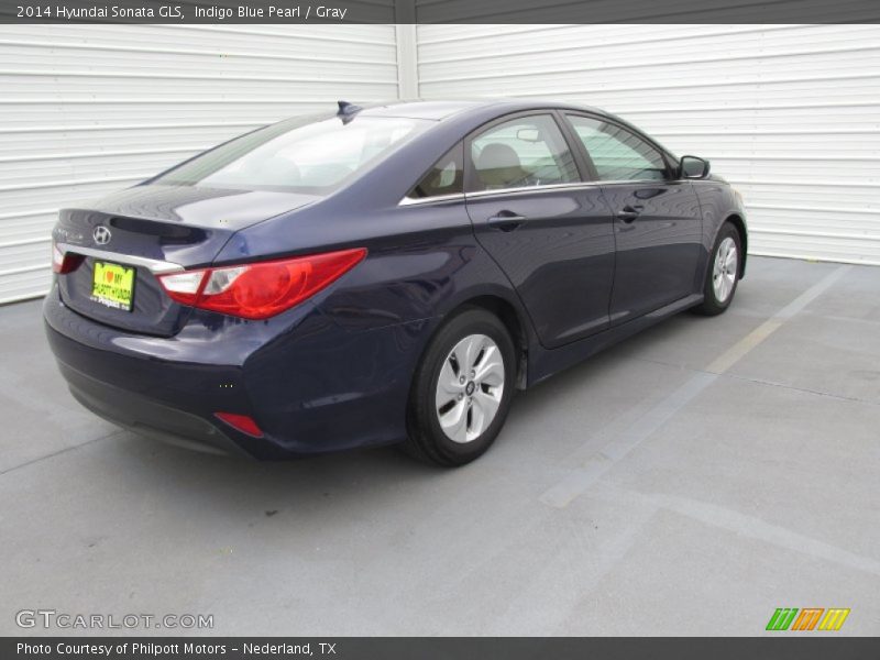 Indigo Blue Pearl / Gray 2014 Hyundai Sonata GLS