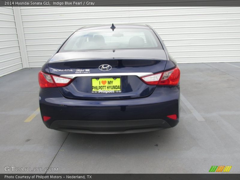 Indigo Blue Pearl / Gray 2014 Hyundai Sonata GLS