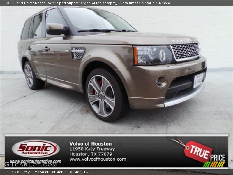 Nara Bronze Metallic / Almond 2013 Land Rover Range Rover Sport Supercharged Autobiography