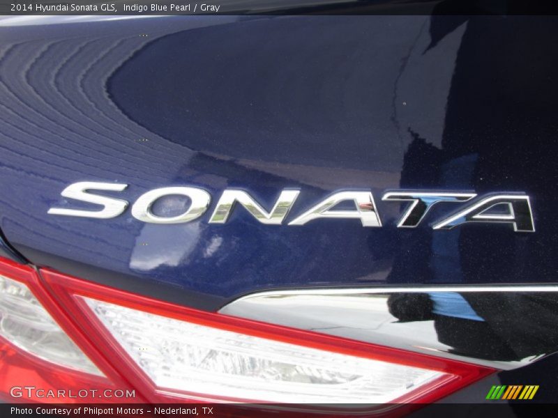Indigo Blue Pearl / Gray 2014 Hyundai Sonata GLS