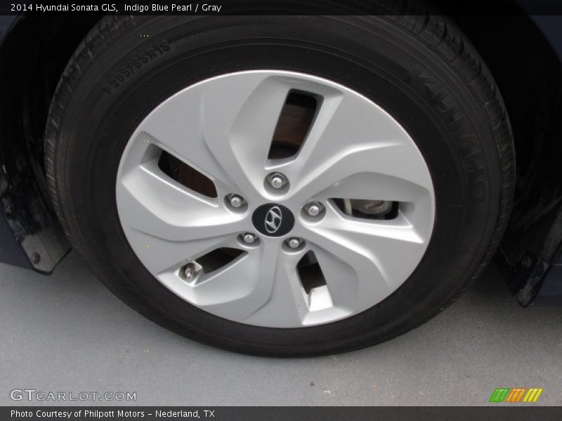 Indigo Blue Pearl / Gray 2014 Hyundai Sonata GLS