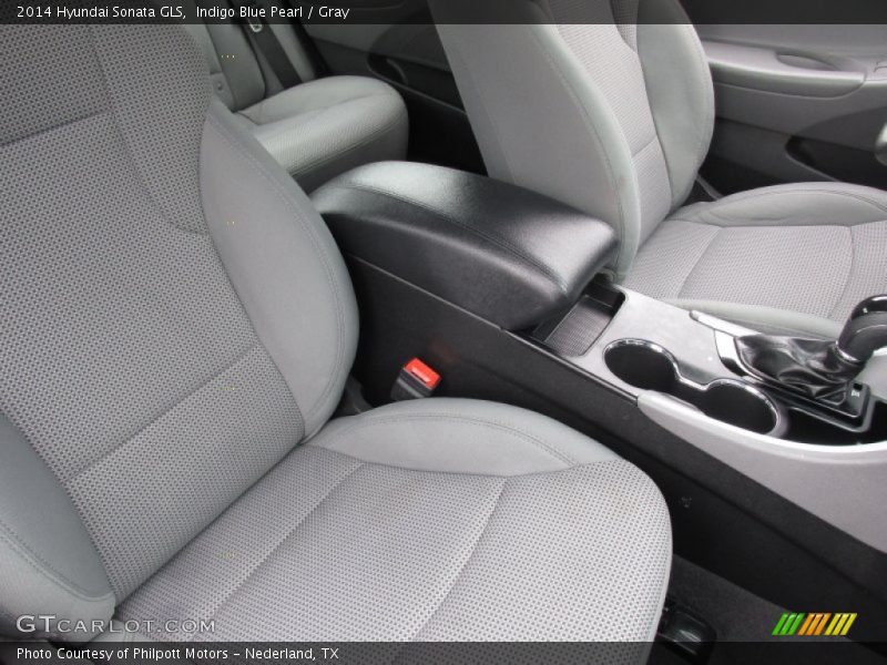 Indigo Blue Pearl / Gray 2014 Hyundai Sonata GLS