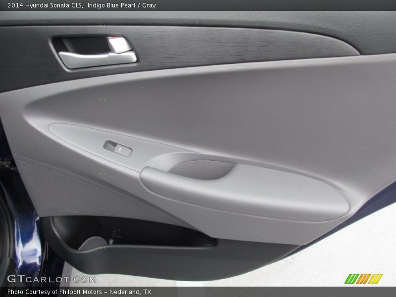 Indigo Blue Pearl / Gray 2014 Hyundai Sonata GLS