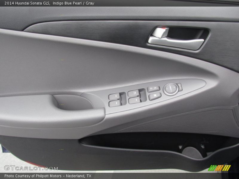 Indigo Blue Pearl / Gray 2014 Hyundai Sonata GLS