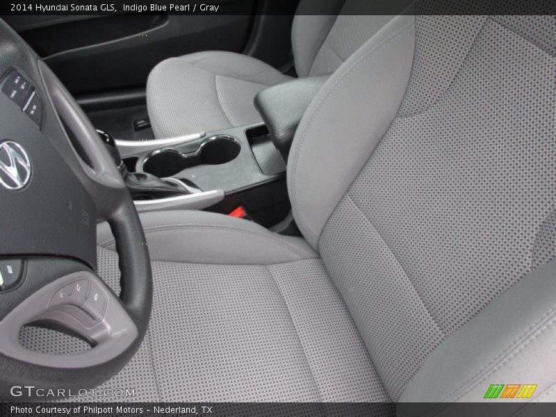 Indigo Blue Pearl / Gray 2014 Hyundai Sonata GLS