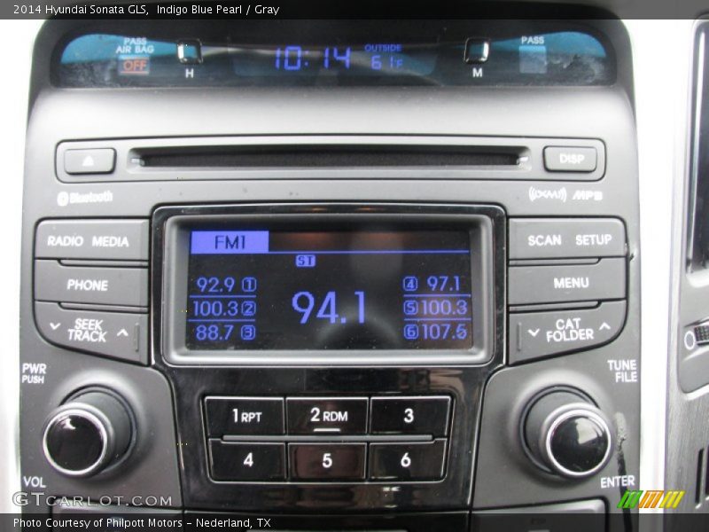 Indigo Blue Pearl / Gray 2014 Hyundai Sonata GLS