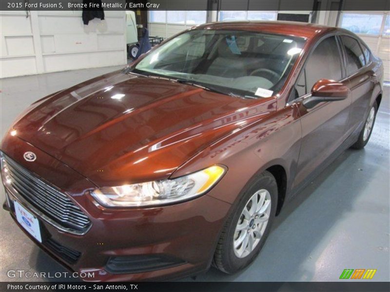 Bronze Fire Metallic / Earth Gray 2015 Ford Fusion S