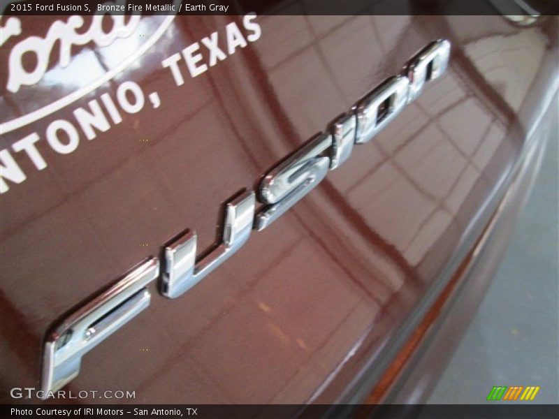 Bronze Fire Metallic / Earth Gray 2015 Ford Fusion S
