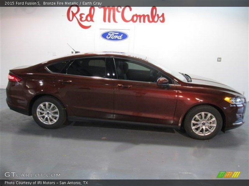 Bronze Fire Metallic / Earth Gray 2015 Ford Fusion S