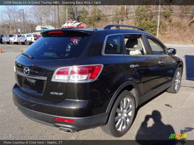 Sparkling Black Mica / Sand 2008 Mazda CX-9 Grand Touring AWD