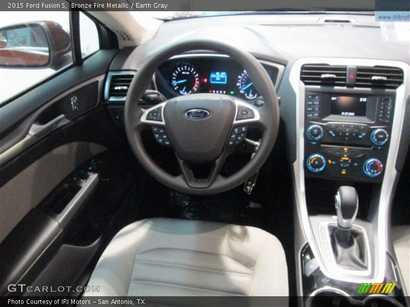 Bronze Fire Metallic / Earth Gray 2015 Ford Fusion S