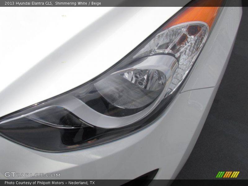 Shimmering White / Beige 2013 Hyundai Elantra GLS