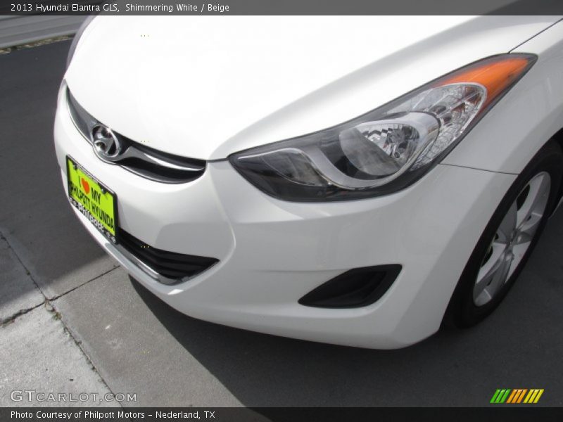 Shimmering White / Beige 2013 Hyundai Elantra GLS