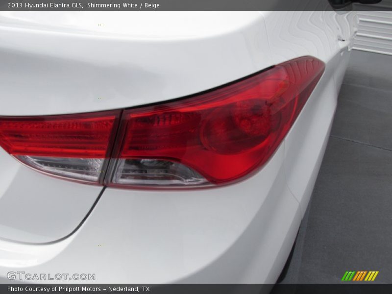 Shimmering White / Beige 2013 Hyundai Elantra GLS