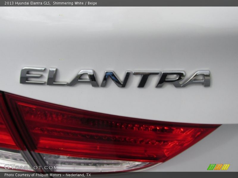 Shimmering White / Beige 2013 Hyundai Elantra GLS