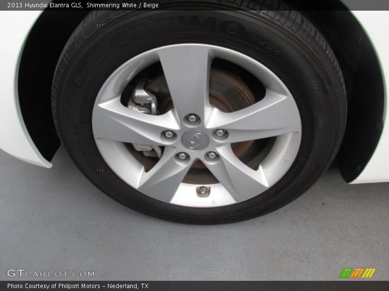 Shimmering White / Beige 2013 Hyundai Elantra GLS