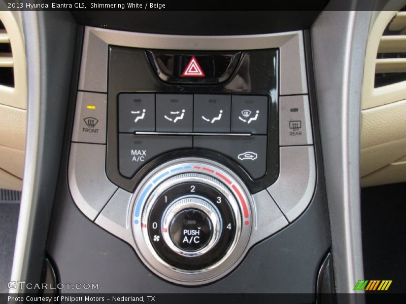 Shimmering White / Beige 2013 Hyundai Elantra GLS