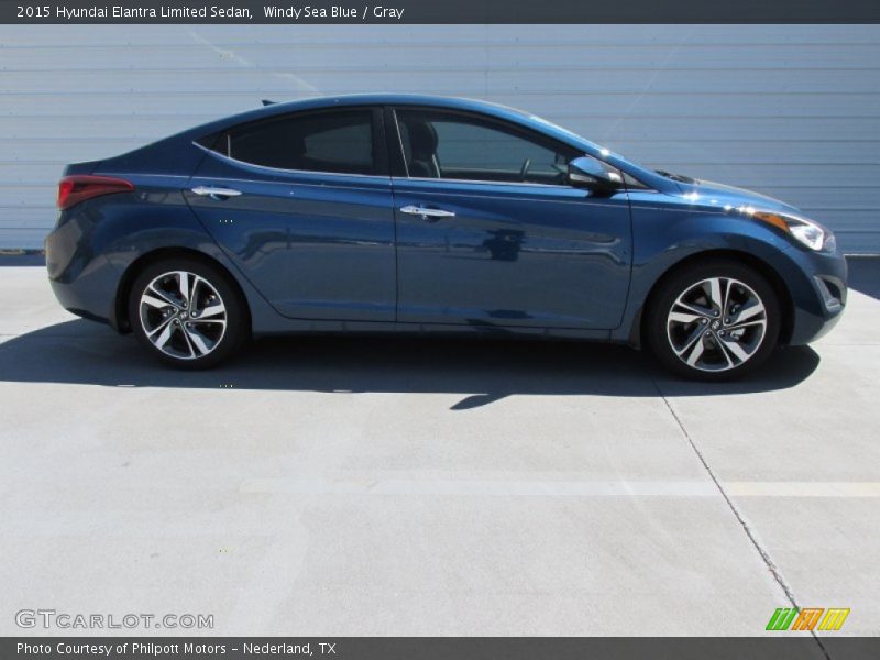 Windy Sea Blue / Gray 2015 Hyundai Elantra Limited Sedan
