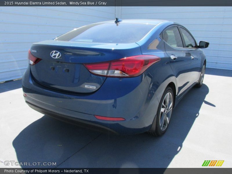 Windy Sea Blue / Gray 2015 Hyundai Elantra Limited Sedan