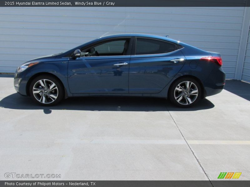 Windy Sea Blue / Gray 2015 Hyundai Elantra Limited Sedan