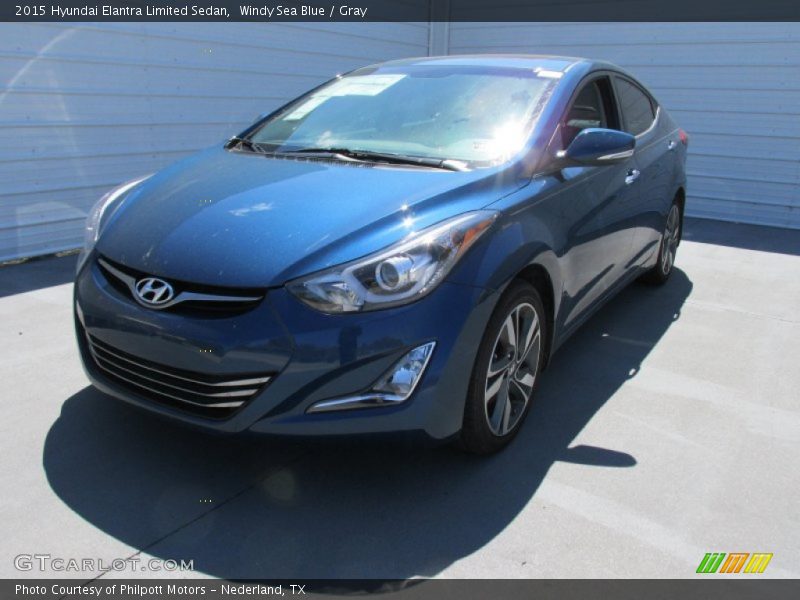 Windy Sea Blue / Gray 2015 Hyundai Elantra Limited Sedan