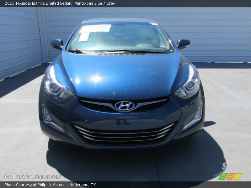 Windy Sea Blue / Gray 2015 Hyundai Elantra Limited Sedan