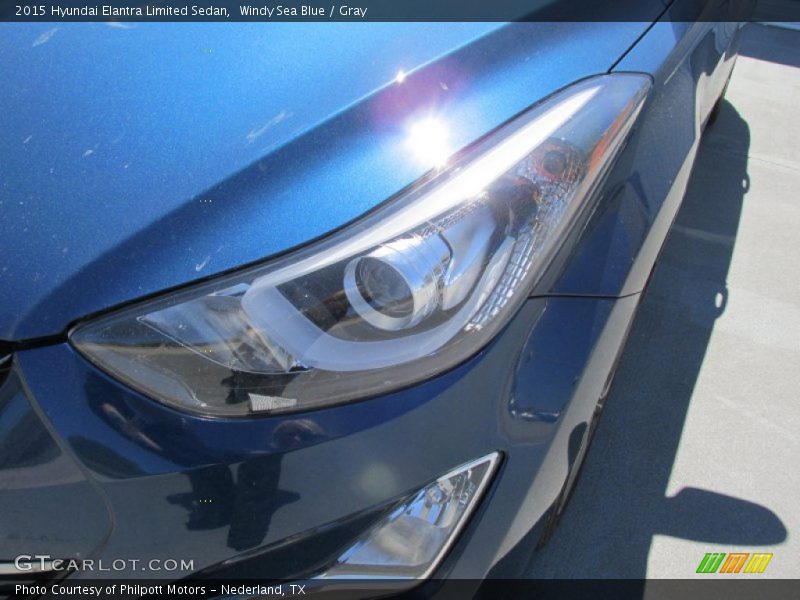 Windy Sea Blue / Gray 2015 Hyundai Elantra Limited Sedan