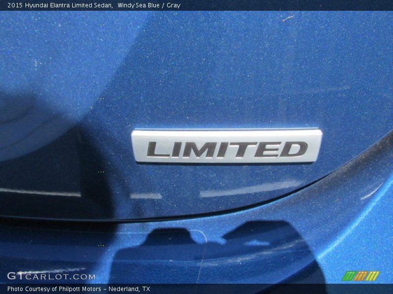 Windy Sea Blue / Gray 2015 Hyundai Elantra Limited Sedan