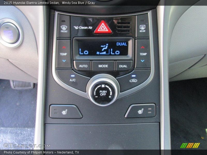 Windy Sea Blue / Gray 2015 Hyundai Elantra Limited Sedan